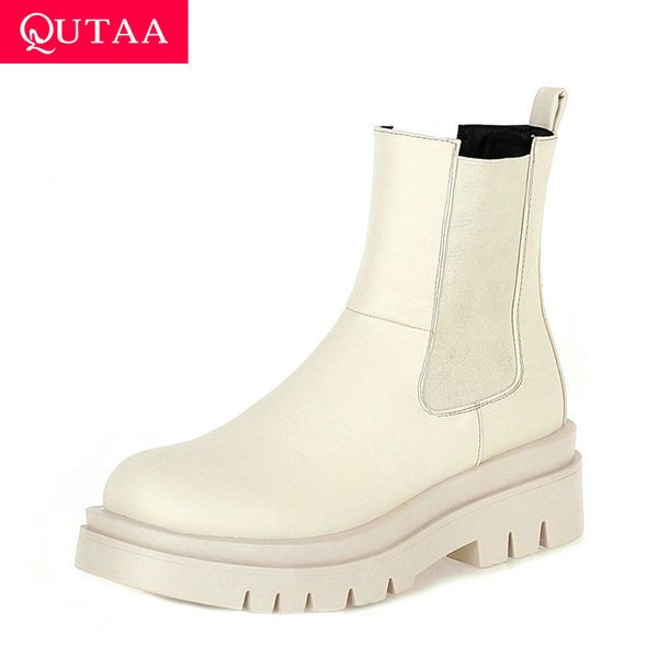 qutaa 2021 pu leather fashion ankle boots square heel slip on women shoes round toe autumn winter all match short boot size34-42, Black
qutaa 2021 pu leather fashion ankle boots square heel slip on women shoes round toe autumn winter all match short boot size34-42, Black