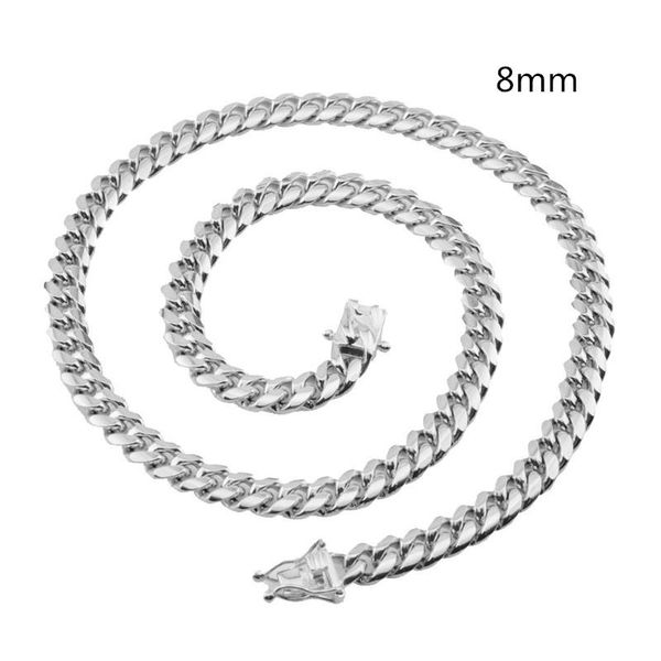 8mm vintage men women 316l stainless steel curb cuban link miami chains for hip hop boys as christmas gift, Silver
8mm vintage men women 316l stainless steel curb cuban link miami chains for hip hop boys as christmas gift, Silver