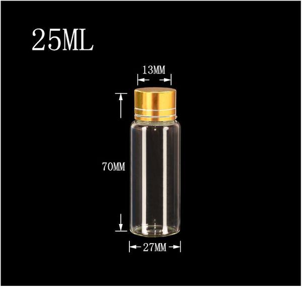 27*70mm 24pcs 25ml glass bottles aluminium screw golden cap empty transparent clear liquid gift container wishing bot bbywze
27*70mm 24pcs 25ml glass bottles aluminium screw golden cap empty transparent clear liquid gift container wishing bot bbywze