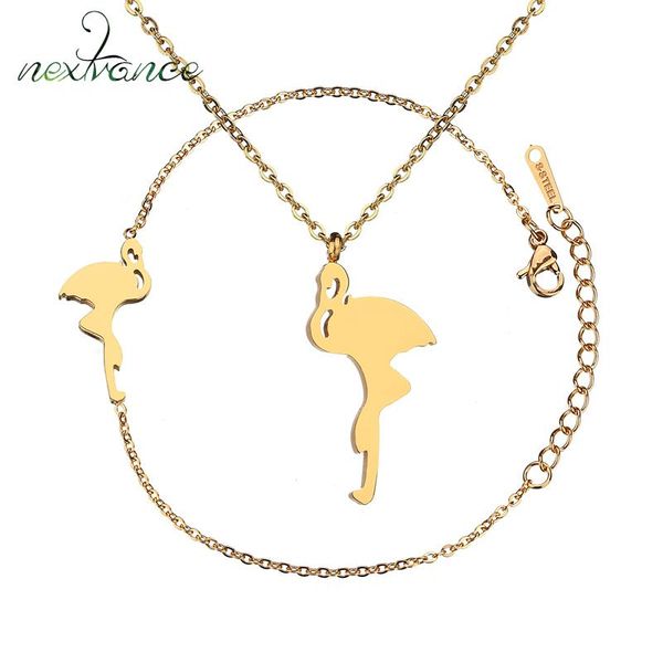 Nextvance Boho Tiny Flamingo Pendant Necklace Bracelet Set Love Animal Jewelry Set for Female Gift Collier Femme, Silver
Nextvance Boho Tiny Flamingo Pendant Necklace Bracelet Set Love Animal Jewelry Set for Female Gift Collier Femme, Silver