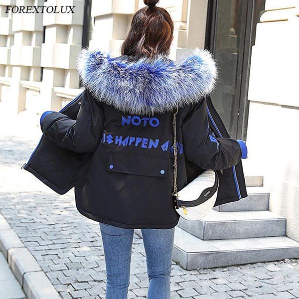 winter parka big faux fur collar hooded coat women jacket casual slim short fashion female cotton padded warm outwear 201027, Black
winter parka big faux fur collar hooded coat women jacket casual slim short fashion female cotton padded warm outwear 201027, Black