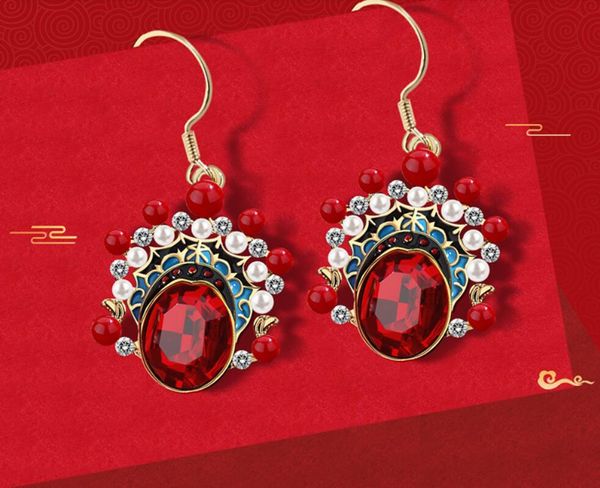 2020 new earring chinese style earrings retro beijing opera facial makeup long eardrop style characteristic earnail trend 224, Silver
2020 new earring chinese style earrings retro beijing opera facial makeup long eardrop style characteristic earnail trend 224, Silver
