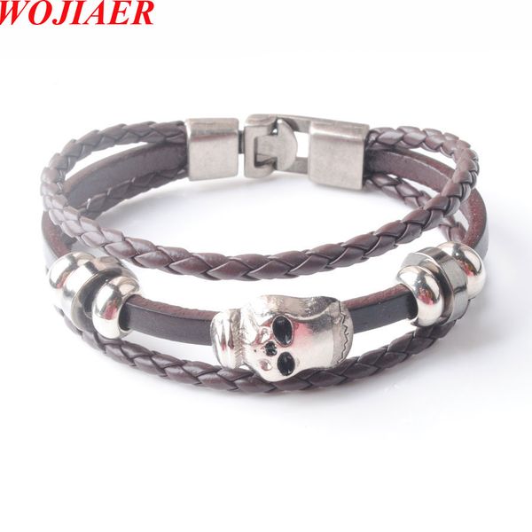 wojiaer multilayer dichroic leather skull accessories men's bracelet stainless steel leather bangle for special present bc001, Golden;silver
wojiaer multilayer dichroic leather skull accessories men's bracelet stainless steel leather bangle for special present bc001, Golden;silver
