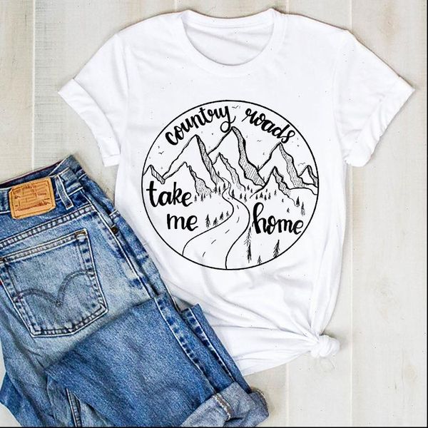 women lady country road mountain cute ladies cute fashion summer t tee tshirt womens female clothes graphic t shirt, White
women lady country road mountain cute ladies cute fashion summer t tee tshirt womens female clothes graphic t shirt, White