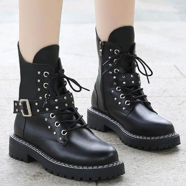 boots mid-calf buckle band riding botas women shoes lace up bottes chunky heels zipper sewing dashing motorcycle mujer2021, Black
boots mid-calf buckle band riding botas women shoes lace up bottes chunky heels zipper sewing dashing motorcycle mujer2021, Black