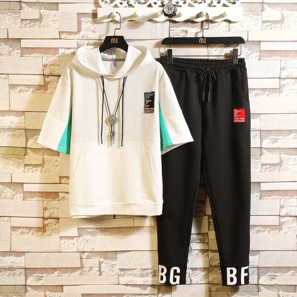 2021 new sportswear summer two pieces men hoody short sleeve t shirt + pant fashion brand casual mens tracksuit set e0sq, Black
2021 new sportswear summer two pieces men hoody short sleeve t shirt + pant fashion brand casual mens tracksuit set e0sq, Black
