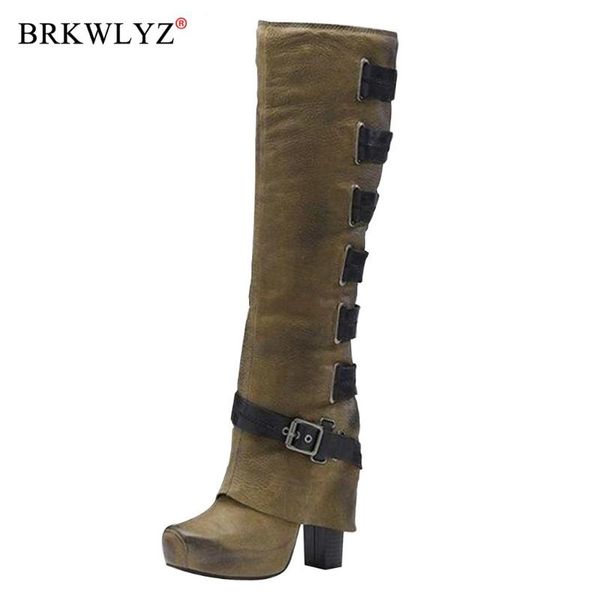 женская пряжка колено bare boots площади высокий каблук повседневная длинные пробки punk, Black
женская пряжка колено bare boots площади высокий каблук повседневная длинные пробки punk, Black