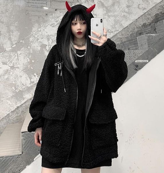 ruibbit autumn winter women harajuku punk gothic girls red devil horn black hoodies sweatshirt hooded velvet japanese plus size, Black;brown
ruibbit autumn winter women harajuku punk gothic girls red devil horn black hoodies sweatshirt hooded velvet japanese plus size, Black;brown