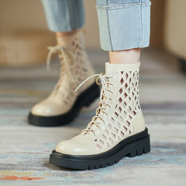 2021 spring genuine mid-heel hollow off round toe lace up to ankles female mujer boots g1zo, Black
2021 spring genuine mid-heel hollow off round toe lace up to ankles female mujer boots g1zo, Black