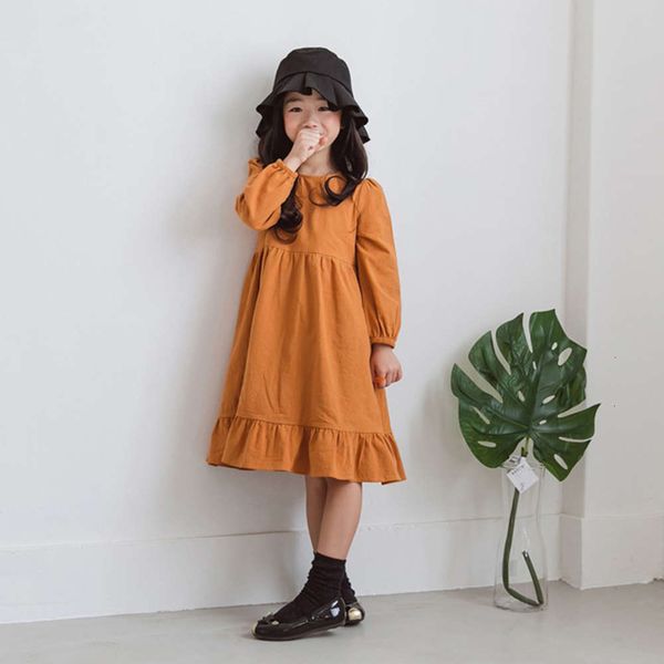 and sve korean autumn drs ruffle spring solid color children's long princs skirt, Red;yellow
and sve korean autumn drs ruffle spring solid color children's long princs skirt, Red;yellow