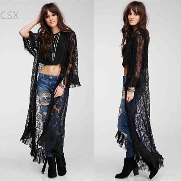 summer arrival long perspective cardigan kimono loose tassels shawl beach black color blusas multi-size 35, White;black
summer arrival long perspective cardigan kimono loose tassels shawl beach black color blusas multi-size 35, White;black