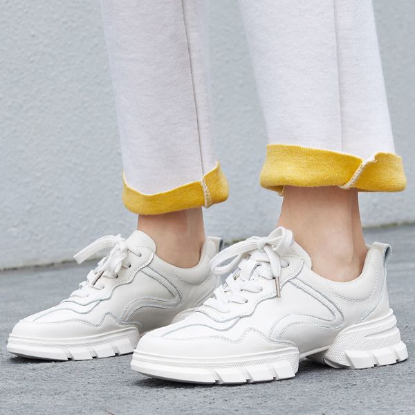 karinluna ins style chunky sneakers shoes woman lace up casual spring white genuine leather cow leather sneaker woman shoes 1006, Black;white
karinluna ins style chunky sneakers shoes woman lace up casual spring white genuine leather cow leather sneaker woman shoes 1006, Black;white