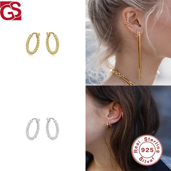 gs 925 sterling silver brincos twist hoop earring for women girls round versatile earrings fine jewelry accessories for party, Golden;silver
gs 925 sterling silver brincos twist hoop earring for women girls round versatile earrings fine jewelry accessories for party, Golden;silver