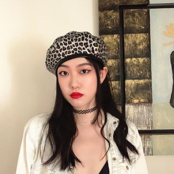 women's leopard print pu leather cool beret hat female ladies fall winter army hats artist painter cap, Blue;gray
women's leopard print pu leather cool beret hat female ladies fall winter army hats artist painter cap, Blue;gray