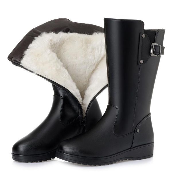 new fashion warm winter boots knight boots thick plush / wool flat wedges plus size genuine leather shoes woman snow, Black
new fashion warm winter boots knight boots thick plush / wool flat wedges plus size genuine leather shoes woman snow, Black