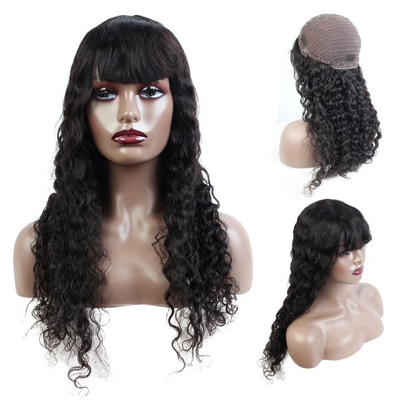 malaysian virgin human hair wig with bangs machine made water wave human hair wigs for black women quality 12-28 inch long human hair wigs, Black;brown
malaysian virgin human hair wig with bangs machine made water wave human hair wigs for black women quality 12-28 inch long human hair wigs, Black;brown