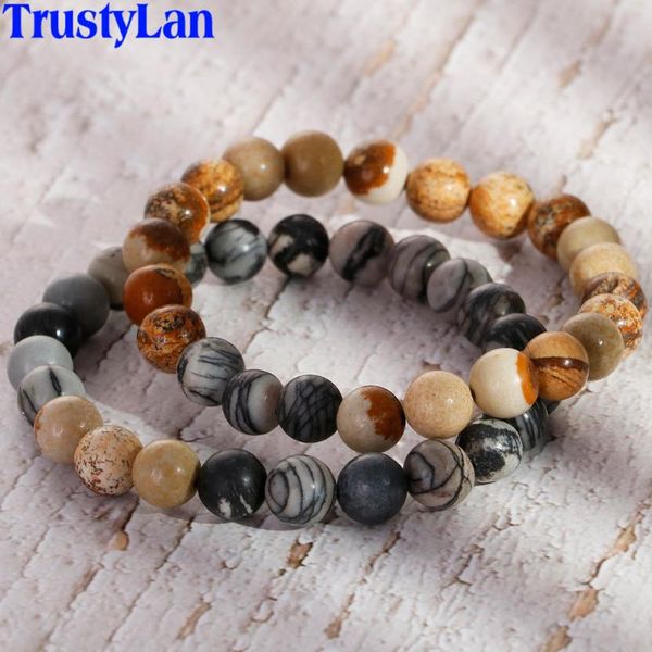 handmade beads bracelet men bead bracelets 8mm wide natural road stone yoga bracelets for women diy couple engagement jewelry, Black
handmade beads bracelet men bead bracelets 8mm wide natural road stone yoga bracelets for women diy couple engagement jewelry, Black