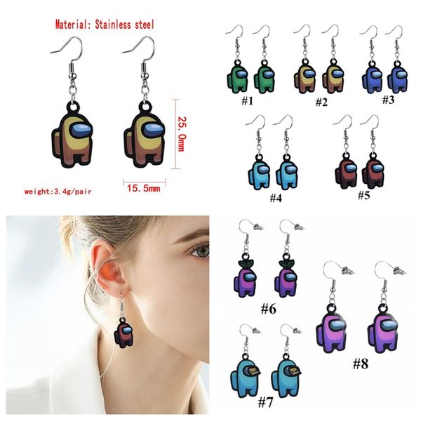 game among us earrings women girls cartoon anime cosplay earrings cute game among us long drop for valentines day earrings charms e122402, Red;brown
game among us earrings women girls cartoon anime cosplay earrings cute game among us long drop for valentines day earrings charms e122402, Red;brown
