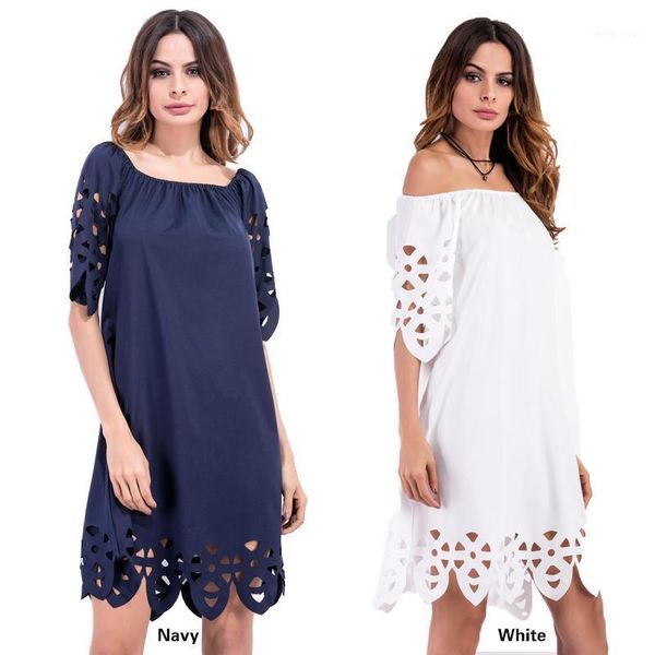 bohemian beach dress off shoulder dress slash neck hollow out summer women1, White;black
bohemian beach dress off shoulder dress slash neck hollow out summer women1, White;black