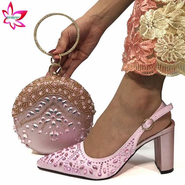 dress shoes pink shinning quality sweet women and bag to match concise african lady set with crystal for wedding, Black
dress shoes pink shinning quality sweet women and bag to match concise african lady set with crystal for wedding, Black