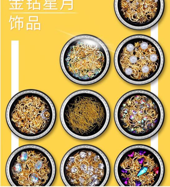 1 wheel mixed nail art rhinestones diamonds crystals beads gems gold nail studs metal rivet hollow moon star for for diy 3d, Silver;gold
1 wheel mixed nail art rhinestones diamonds crystals beads gems gold nail studs metal rivet hollow moon star for for diy 3d, Silver;gold