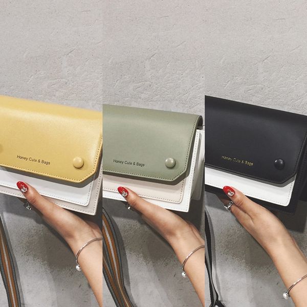 2019 new fashion women's korean casual color contrast small square shoulder bagsmall square bag embossed wide strap single shoulder mes
2019 new fashion women's korean casual color contrast small square shoulder bagsmall square bag embossed wide strap single shoulder mes