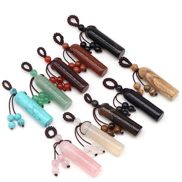 10x40mm tiger eye agates crystal jaspers gem stone cylinder shape reiki chakra healing pendant necklace keychain, Bronze;silver
10x40mm tiger eye agates crystal jaspers gem stone cylinder shape reiki chakra healing pendant necklace keychain, Bronze;silver