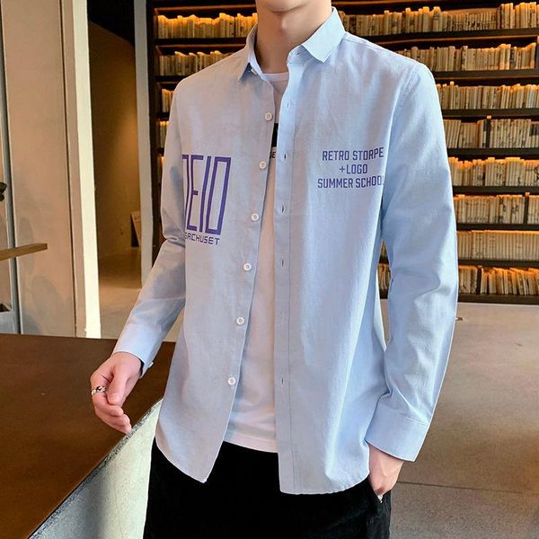 men's casual shirts wear youth summer business long sleeve self-cultivation trend handsome leisure shirt loose white gray, White;black
men's casual shirts wear youth summer business long sleeve self-cultivation trend handsome leisure shirt loose white gray, White;black