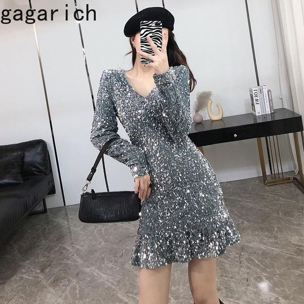 gagarich women dress 2021 spring autumn french retro elegant celebrity temperament female v-neck sequins design vestidos, Black;gray
gagarich women dress 2021 spring autumn french retro elegant celebrity temperament female v-neck sequins design vestidos, Black;gray