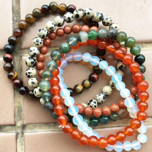 6mm tiger eye carnelian jaspe goldstone opal round women men stretch bracelet 7" wb830, Black
6mm tiger eye carnelian jaspe goldstone opal round women men stretch bracelet 7" wb830, Black