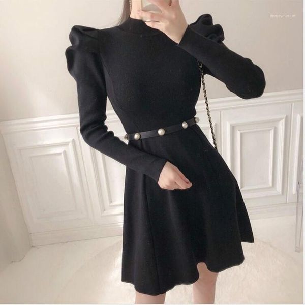 casual dresses 2021 spring autumn knitted women simple temperament ruched puff sleeve a-line bottoming sweater dress korean style1, Black;gray
casual dresses 2021 spring autumn knitted women simple temperament ruched puff sleeve a-line bottoming sweater dress korean style1, Black;gray