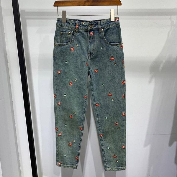 2020 spring summer fashion women's brand new embroidery jeans chic denim ninth pants b777, Blue
2020 spring summer fashion women's brand new embroidery jeans chic denim ninth pants b777, Blue