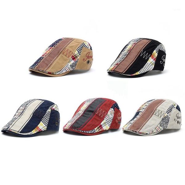 summer new men's cotton beret adjustable stitching embroidery tongue cap european american style wild fashion sunhat1, Blue;gray
summer new men's cotton beret adjustable stitching embroidery tongue cap european american style wild fashion sunhat1, Blue;gray