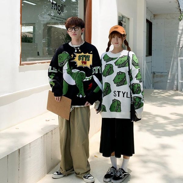men's earthy sweater autumn and winter languid pullover sweater versatile lovers fashion printed fashion new korean version, White;black
men's earthy sweater autumn and winter languid pullover sweater versatile lovers fashion printed fashion new korean version, White;black