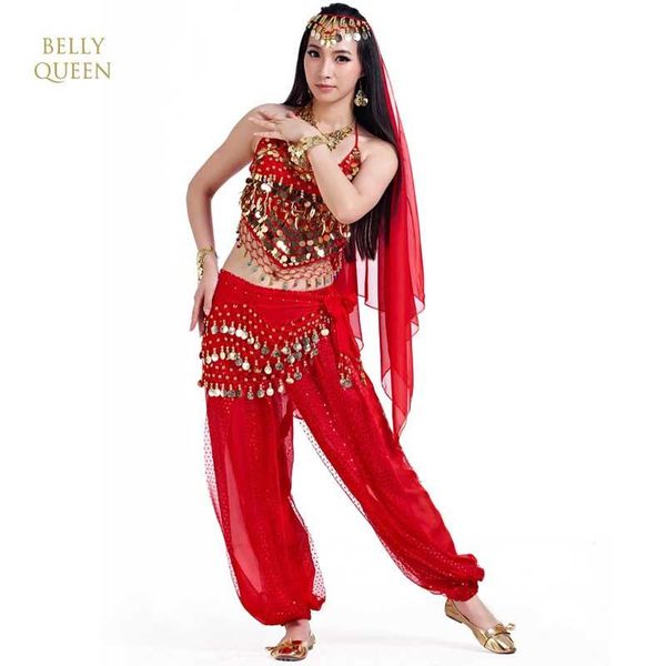 stage wear style girl belly dance 5-piece set costume pant+belt+veil+headchain 12 colors bollywood costumes for women, Black;red 
stage wear style girl belly dance 5-piece set costume pant+belt+veil+headchain 12 colors bollywood costumes for women, Black;red