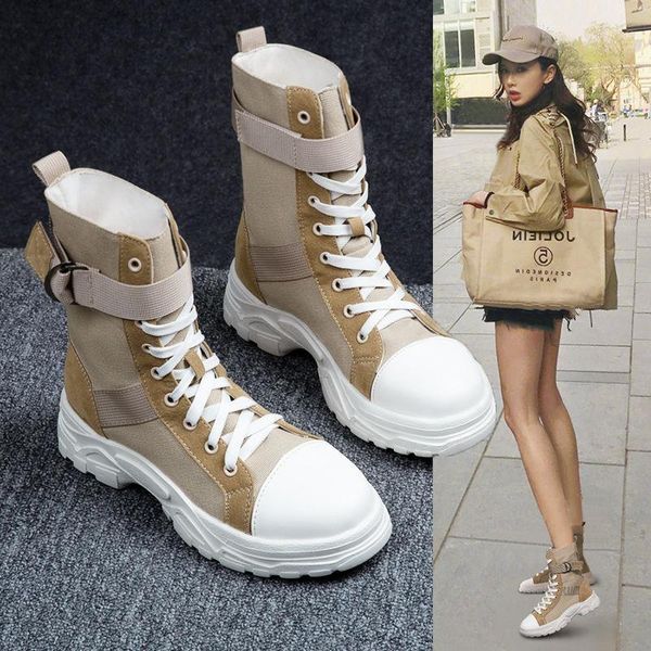 2020 autumn fashion motorcycle boots girls canvas comfortable shoes platform boots women's sneakers1, Black
2020 autumn fashion motorcycle boots girls canvas comfortable shoes platform boots women's sneakers1, Black