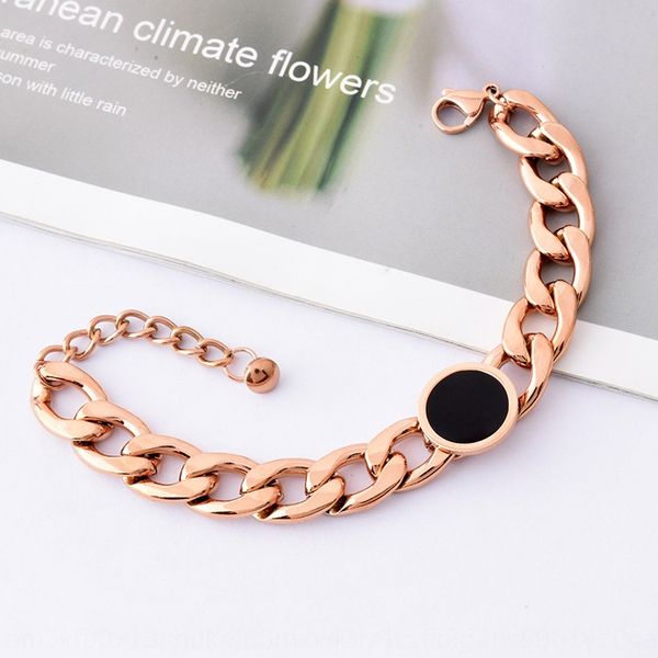 thick wide chain neutral versatile black disc titanium steel high polish men's and women's braceletbracelet braceletnon fading bra, Golden;silver
thick wide chain neutral versatile black disc titanium steel high polish men's and women's braceletbracelet braceletnon fading bra, Golden;silver