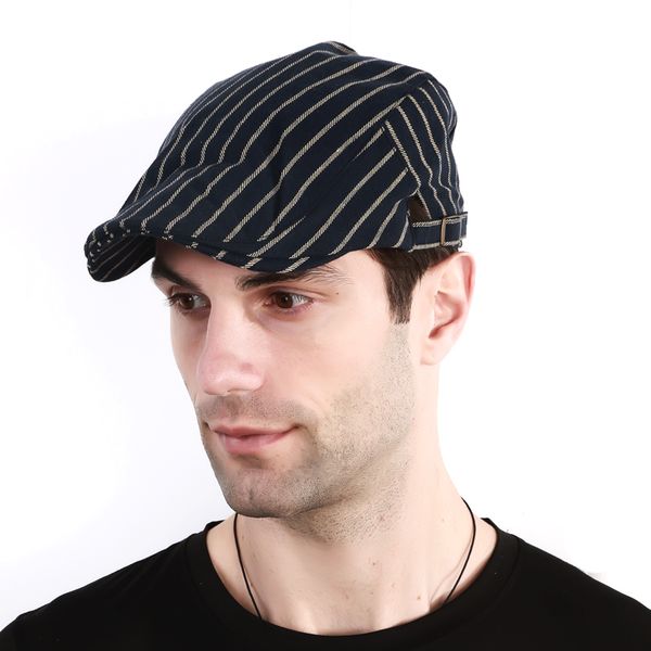 fashion summer hats for men women casual cotton striped beret caps gorras planas england british retro boinas flat caps berets, Blue;gray
fashion summer hats for men women casual cotton striped beret caps gorras planas england british retro boinas flat caps berets, Blue;gray
