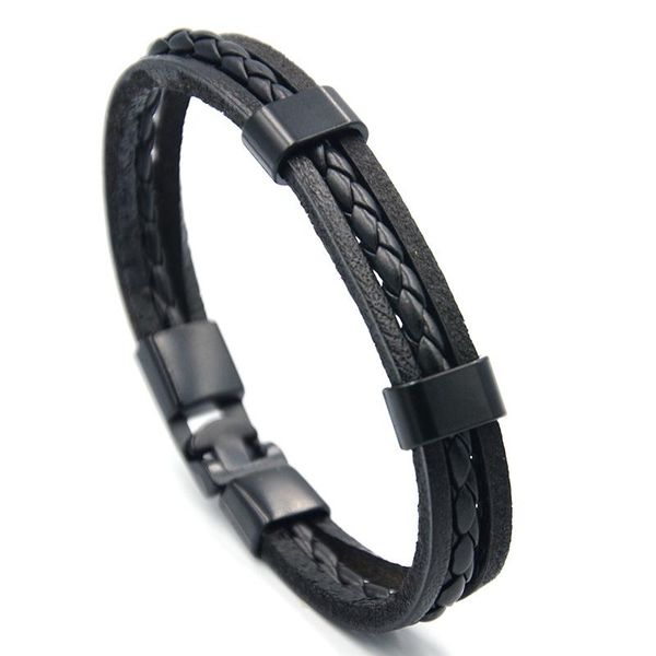 junwei men's, black woven release buckle leather bracelet simple style multi-layer leather rope men's bracelet zinc alloy bbyplv
junwei men's, black woven release buckle leather bracelet simple style multi-layer leather rope men's bracelet zinc alloy bbyplv