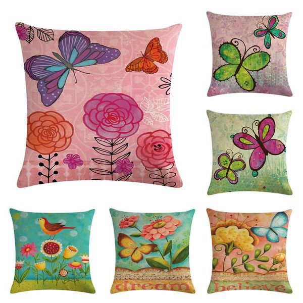 45*45cm decorative cushion covers watercolor butterfly throw pillow case palm birds flower cushion case sofa car home decor
45*45cm decorative cushion covers watercolor butterfly throw pillow case palm birds flower cushion case sofa car home decor
