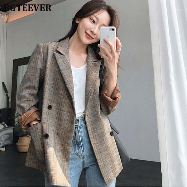 vintage plaid double breasted women blazer oversized full sleeve grid female suit coat elegant autumn women jackets outwear 20191, White;black
vintage plaid double breasted women blazer oversized full sleeve grid female suit coat elegant autumn women jackets outwear 20191, White;black