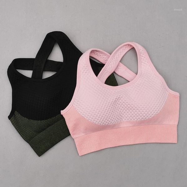 gym clothing 2021 seamless yoga bra cross back sports high impact sport fitness shockproof running bras female1, White;black
gym clothing 2021 seamless yoga bra cross back sports high impact sport fitness shockproof running bras female1, White;black