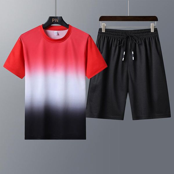 mantlconx summer new fashion gradient color men's sets sport suit fitness tshirt + shorts men sports track suit male two pieces, Gray
mantlconx summer new fashion gradient color men's sets sport suit fitness tshirt + shorts men sports track suit male two pieces, Gray