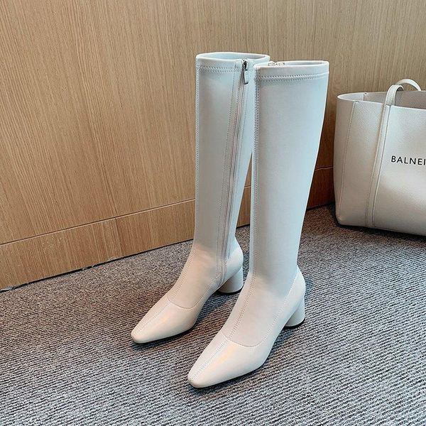women pointed toe knee boots autumn high heeled black combat boots 2020 fashion shoes women zippper white knee high 
women pointed toe knee boots autumn high heeled black combat boots 2020 fashion shoes women zippper white knee high
