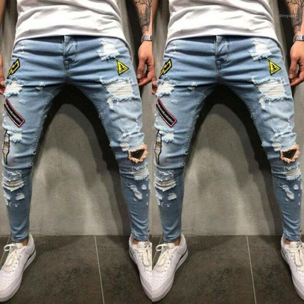 stylish men's stretchy ripped skinny jeans destroyed frayed slim fit denim pants1, Black
stylish men's stretchy ripped skinny jeans destroyed frayed slim fit denim pants1, Black