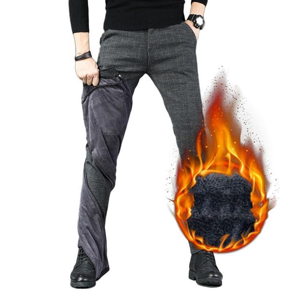 men warm suit pants 2020 autunm men fleece dress pants straight business office trousers male classic lattice formal 38, Black
men warm suit pants 2020 autunm men fleece dress pants straight business office trousers male classic lattice formal 38, Black