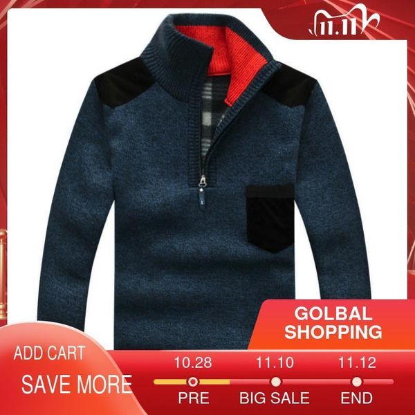 winter men's turtleneck sweater half zip fleece knitted wool pullover long sleeve pocket casual male thick clothing for autumn 201105, White;black
winter men's turtleneck sweater half zip fleece knitted wool pullover long sleeve pocket casual male thick clothing for autumn 201105, White;black