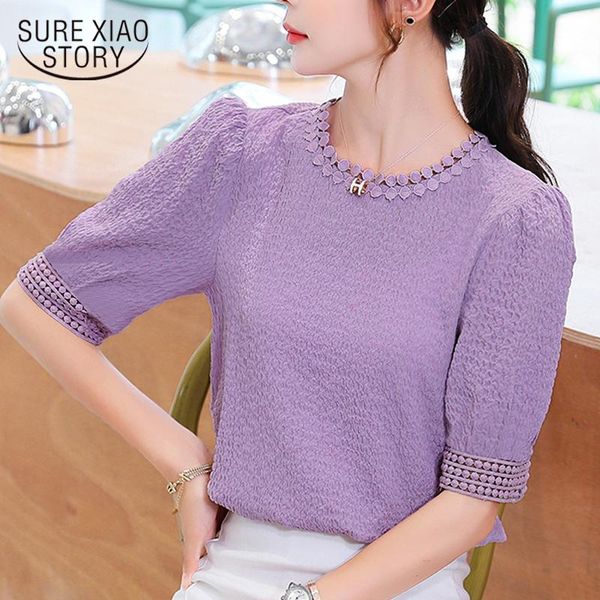 2021 summer apricot purple blusas mujer short sleeve chiffon shirt sweet women casual o neck plus size women blouse 10205, White
2021 summer apricot purple blusas mujer short sleeve chiffon shirt sweet women casual o neck plus size women blouse 10205, White