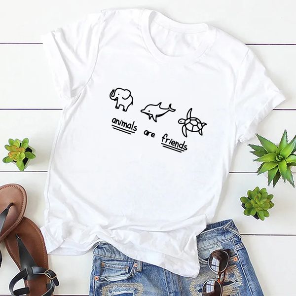 animals are good friends of human beings watch for animals cute animal t-shirt loose and comfortable, White
animals are good friends of human beings watch for animals cute animal t-shirt loose and comfortable, White
