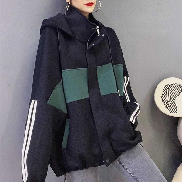 woman sweatshirt zip-up hooded autumn winter 2020 plus size patchwork casual fashion space cotton hoodies sweatshirt 10851, Black
woman sweatshirt zip-up hooded autumn winter 2020 plus size patchwork casual fashion space cotton hoodies sweatshirt 10851, Black